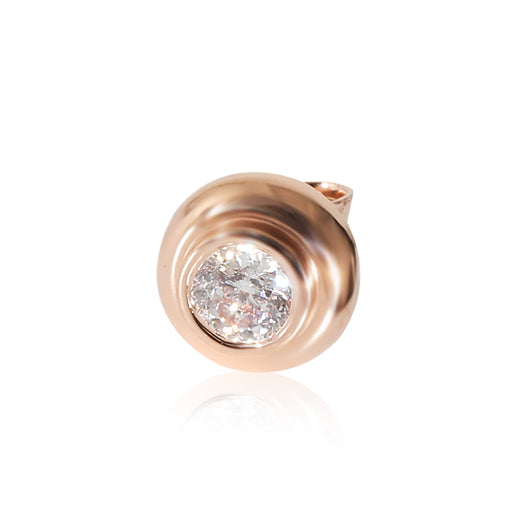 Gia Certified 0.22ct Pink Round Diamond Stud Earring (14k Rose Gold)