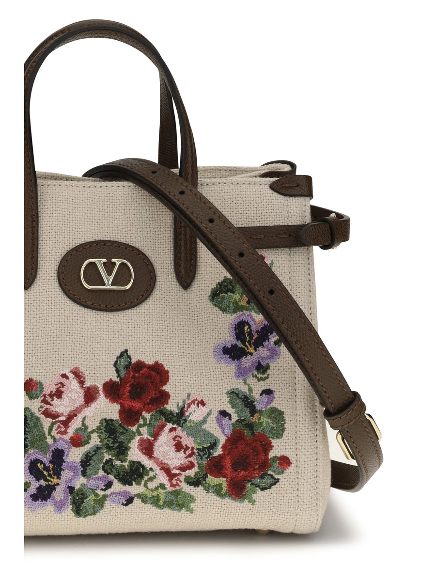 Valentino Garavani Shoulder Bag — Beige Linen