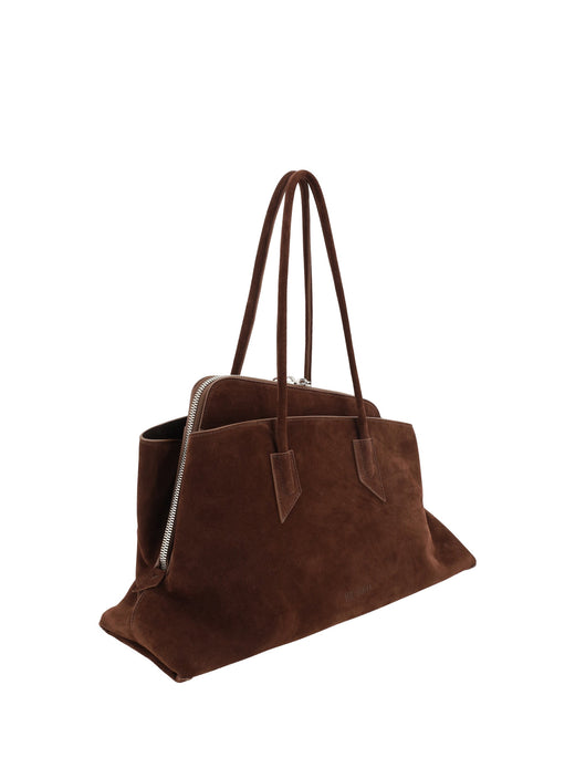 The Attico La Passeggiata Shoulder Bag — Blue Calf Leather (bos Taurus)