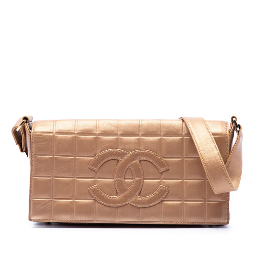 CC Chocolate Bar Metallic Lambskin Shoulder Bag - Image 1