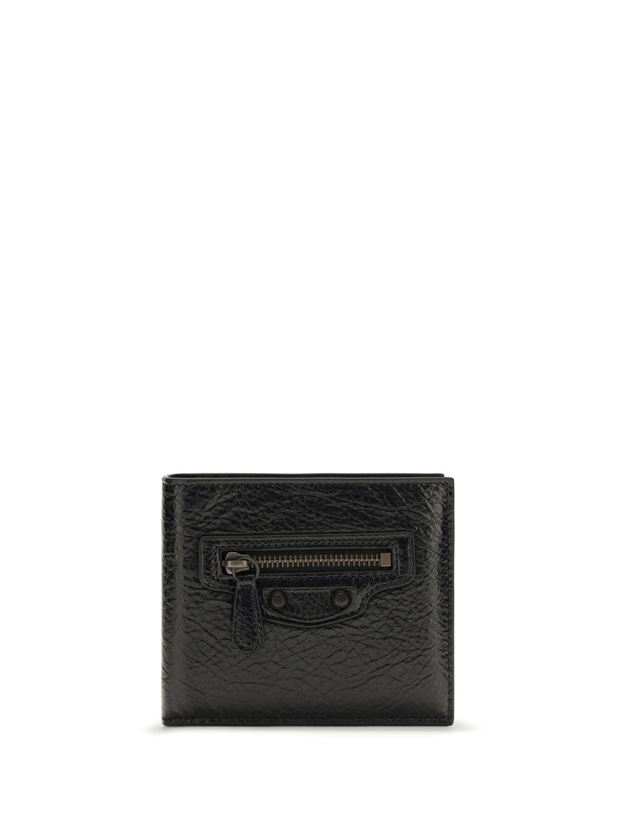 Balenciaga Le City Square Wallet — Black Lamb Ovis Aries