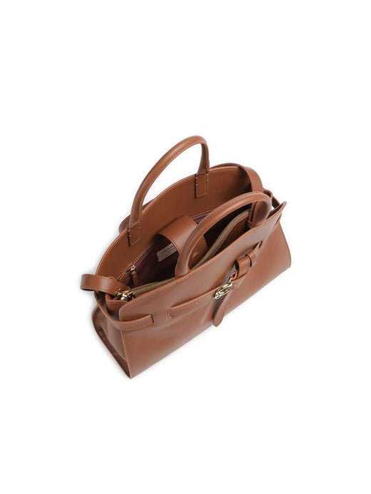 Coccinelle Top Handle Bag — Brown Smooth Leather
