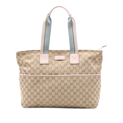 GG Canvas Web Tote - Image 1
