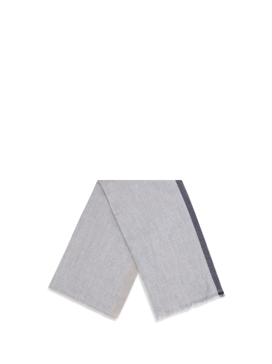 Brunello Cucinelli Cashmere Scarf — Gray (capra Hircus) Scarfs