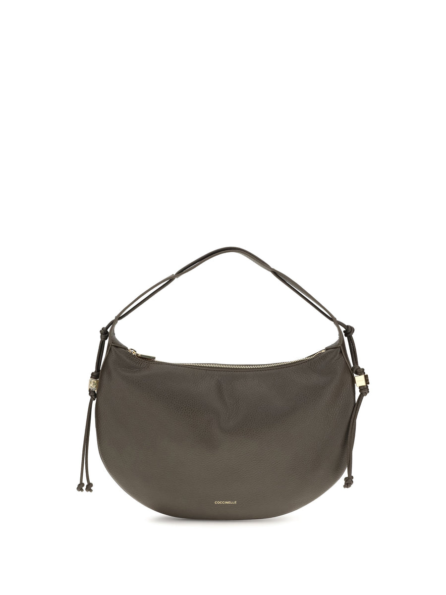 Coccinelle Shoulder Bag Taupe Calf Leather (bos Taurus)