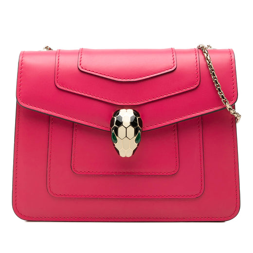 Small Leather Square Serpenti Forever Chain Crossbody - Image 1