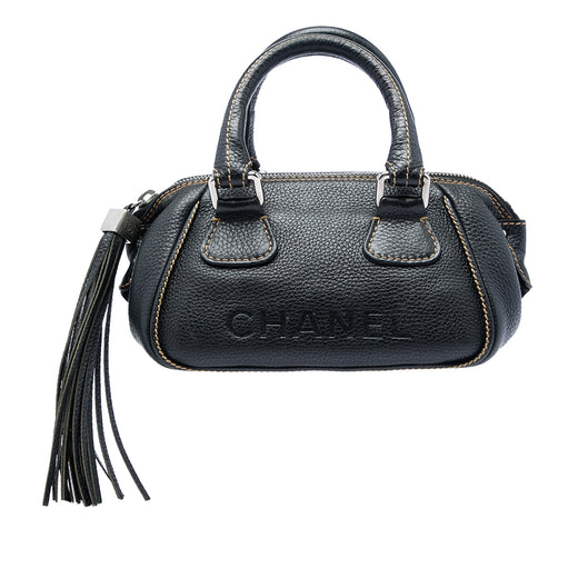 Grained Calfskin Tassel LAX Bowler Bag - Image 1