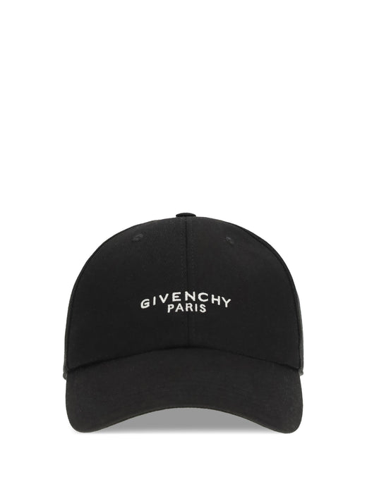 Givenchy Bpz0cap0c4 Logo-Embroidered Baseball Cap — Black Cotton Caps