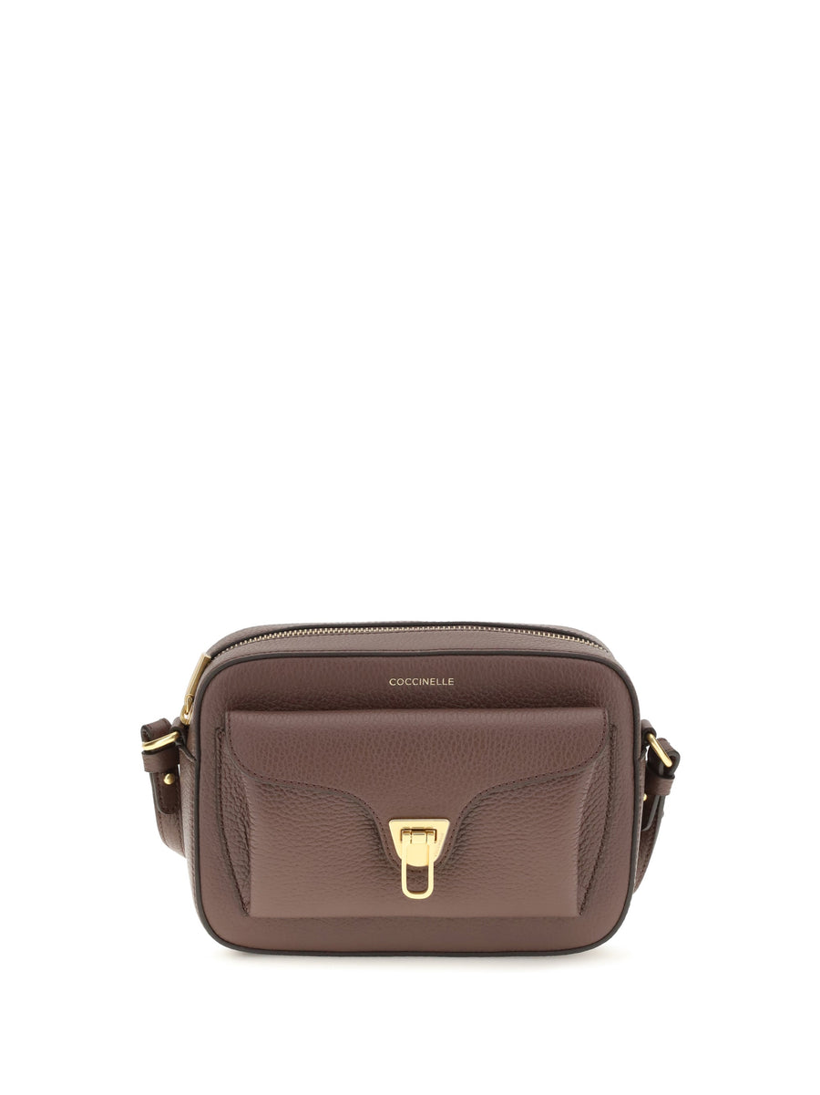 Coccinelle Beat Shoulder Bag — Brown Calf Leather