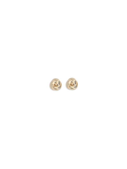 Self-Portrait Knotted Drop Earrings — Gold Brass