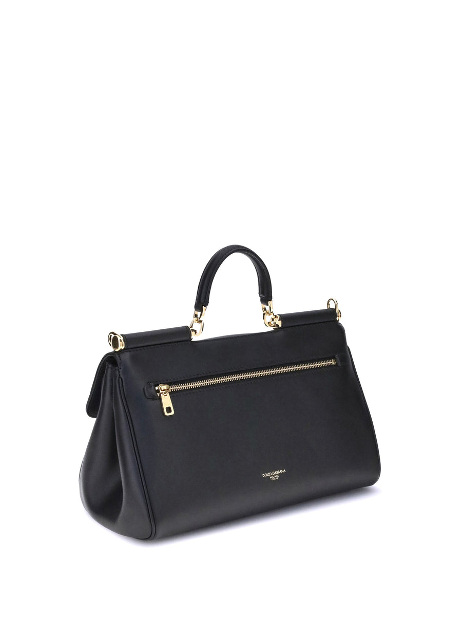 Dolce & Gabbana Shoulder Bag — Black Calf Leather
