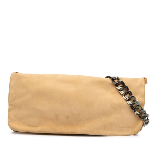 Suede Chain Pochette - Image 1