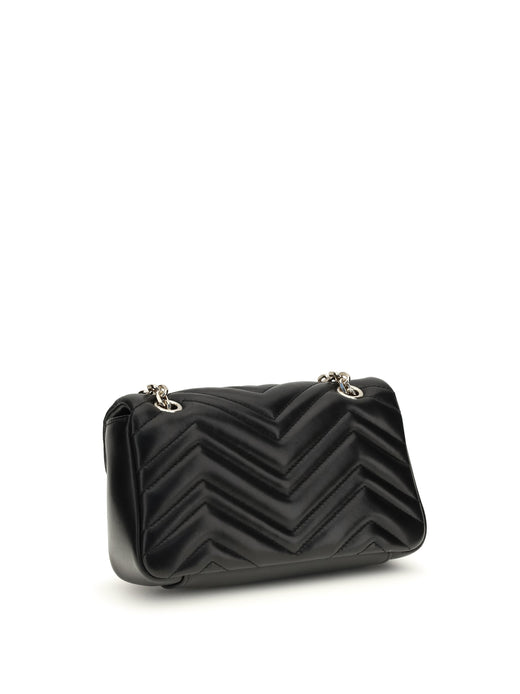 Gucci Marmont Shoulder Bag — Black Calf Leather