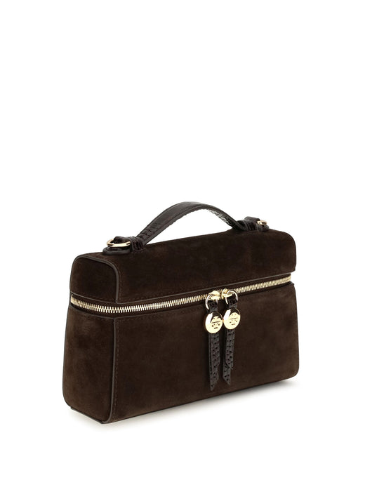 Tory Burch Romy Top Handle Bag — Brown Suede