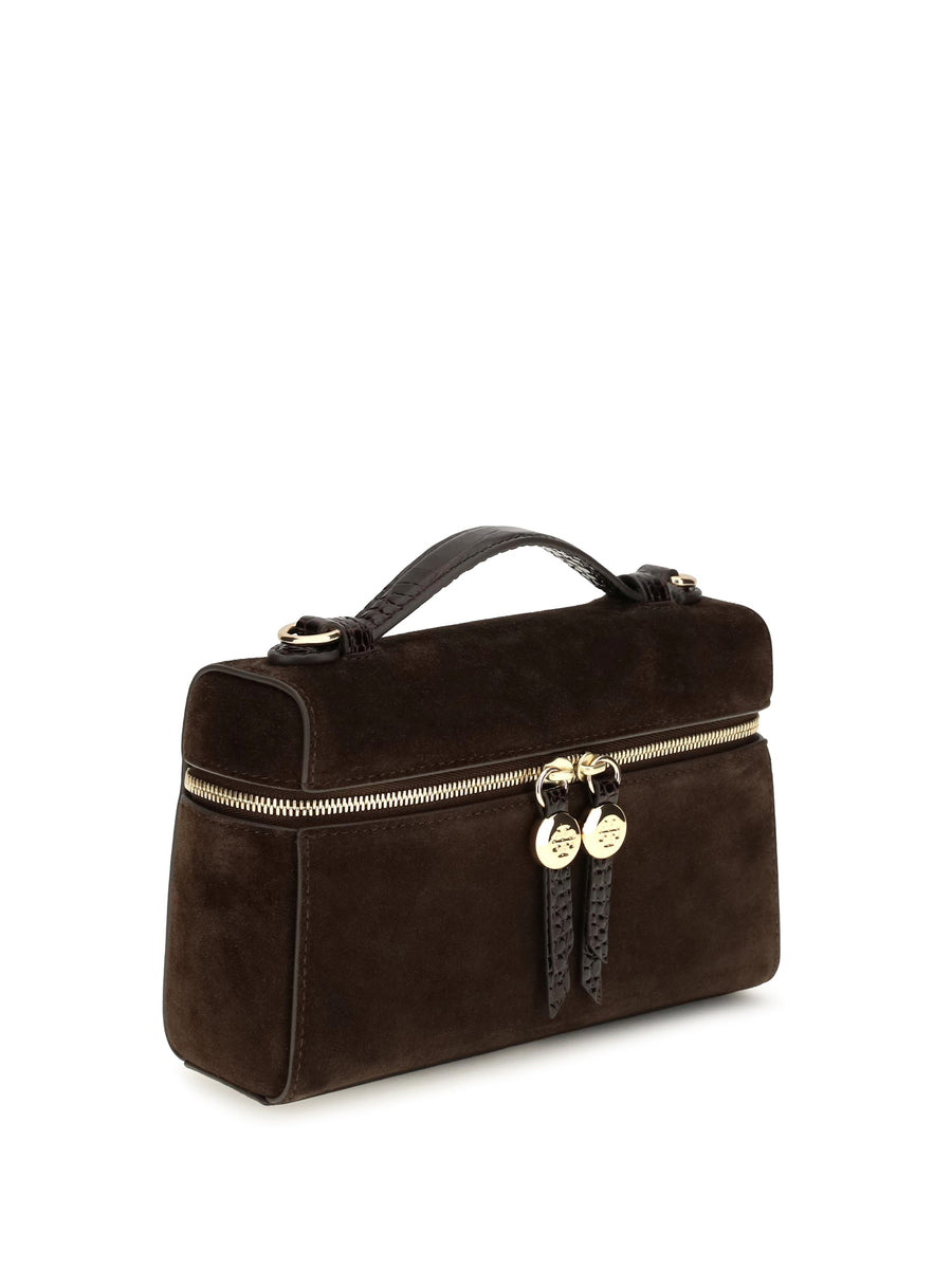 Tory Burch Romy Top Handle Bag — Brown Suede