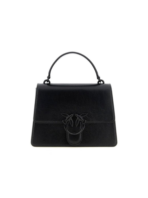 Pinko Love Top Handle Bag — Black Lamb Leather