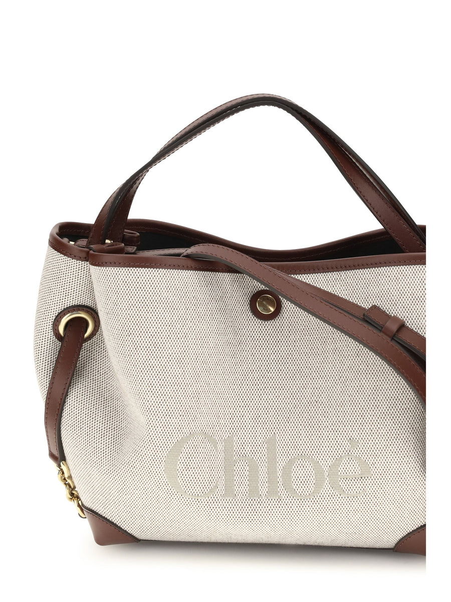 Chloé Clover Shoulder Bag — Brown Fabric