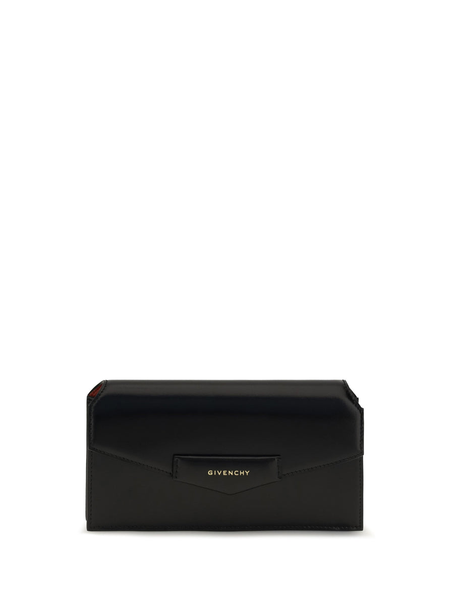 Givenchy Antigona Box Clutch — Black Calf Leather