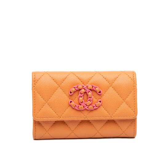 Quilted Caviar 19 Flap Card Holder - Image 1