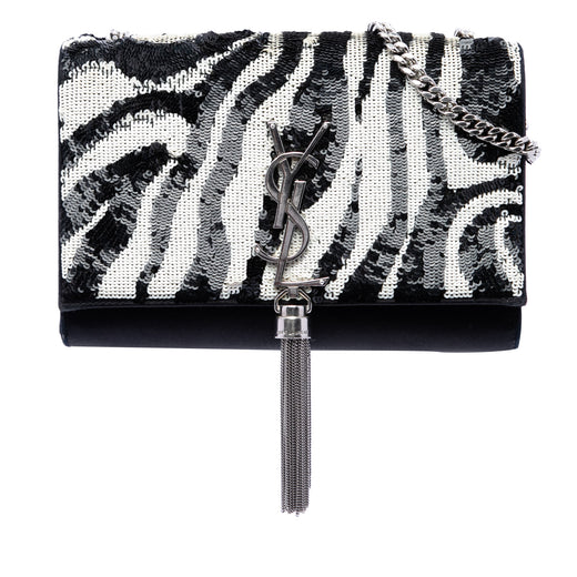 Small Satin Monogram Kate Zebra Sequin Crossbody - Image 1