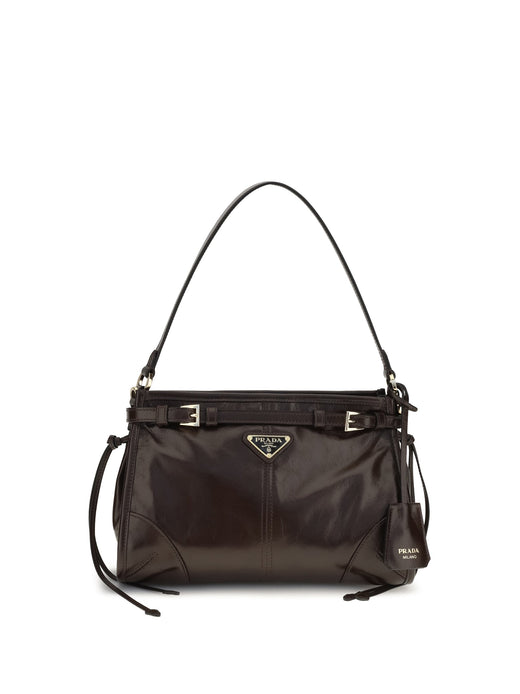 Prada Bonnie Shoulder Bag — Black Calf Leather Bos Taurus