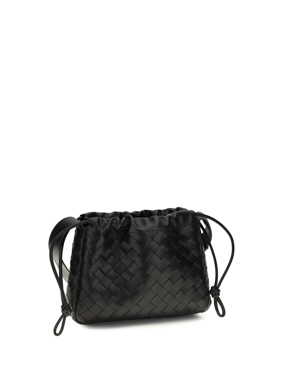 Bottega Veneta Shoulder Bag — Black Calf Leather