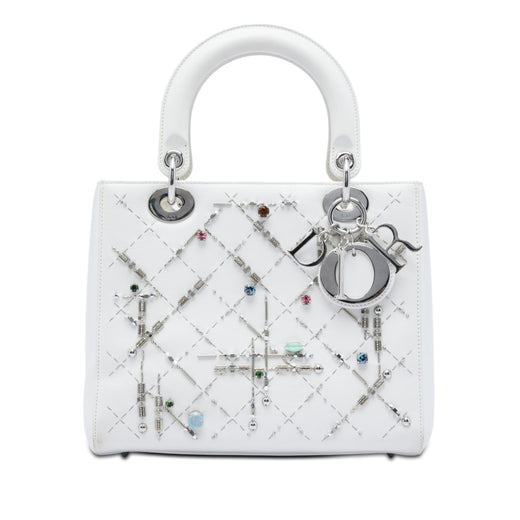 Medium Calfskin Beads And Rhinestone Embellished Lady Dior - Image 1
