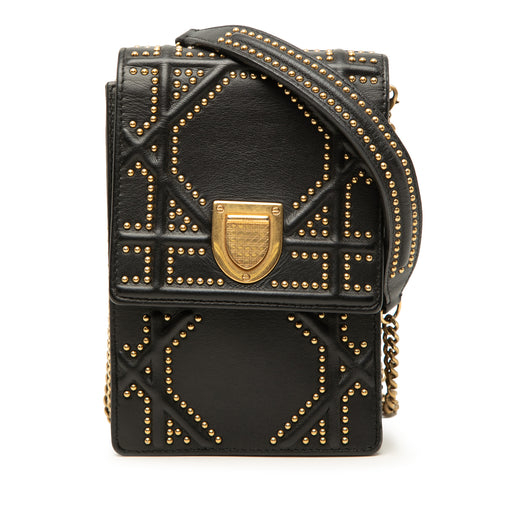 Studded Leather Vertical Diorama Crossbody - Image 1