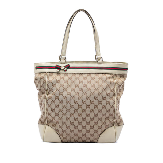 GG Canvas Web Mayfair Tote - Image 1