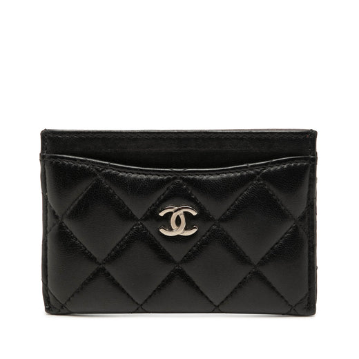 CC Quilted Lambskin Card Holder - Image 1