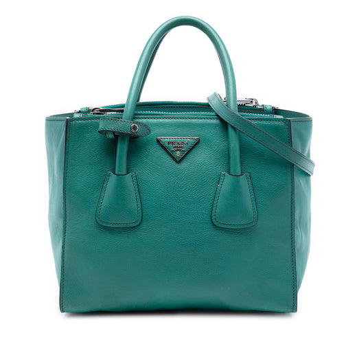 Glace Calf Twin Pocket Double Handle Satchel - Image 1