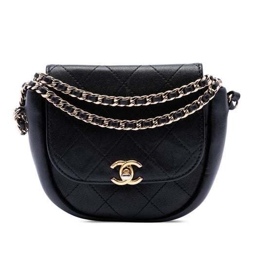 Small CC Quilted Lambskin Messenger Flap - Image 1