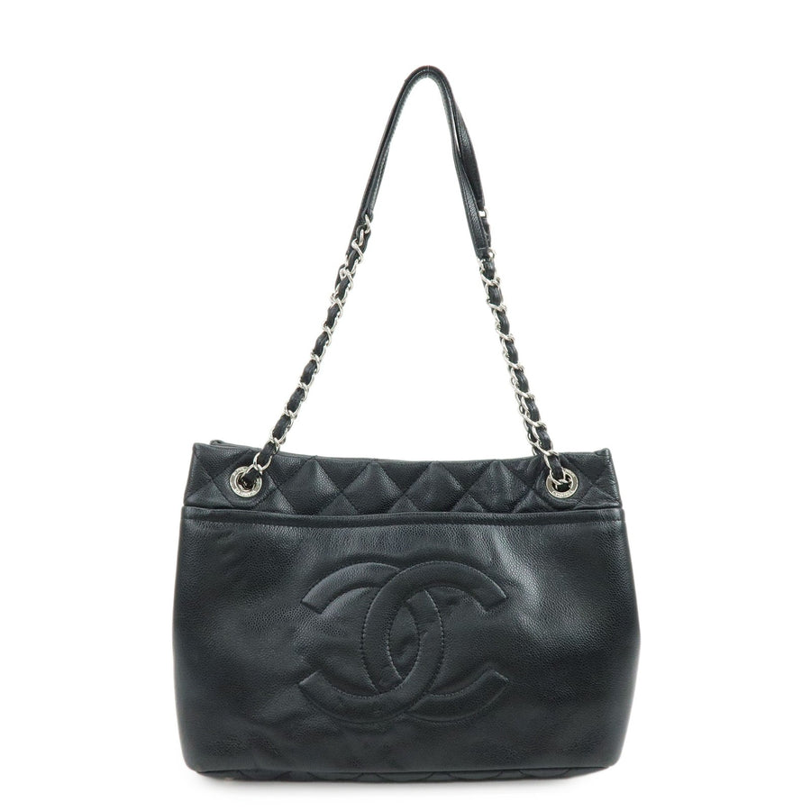 Chanel Timeless Cc Soft Caviar Black Leather Bag