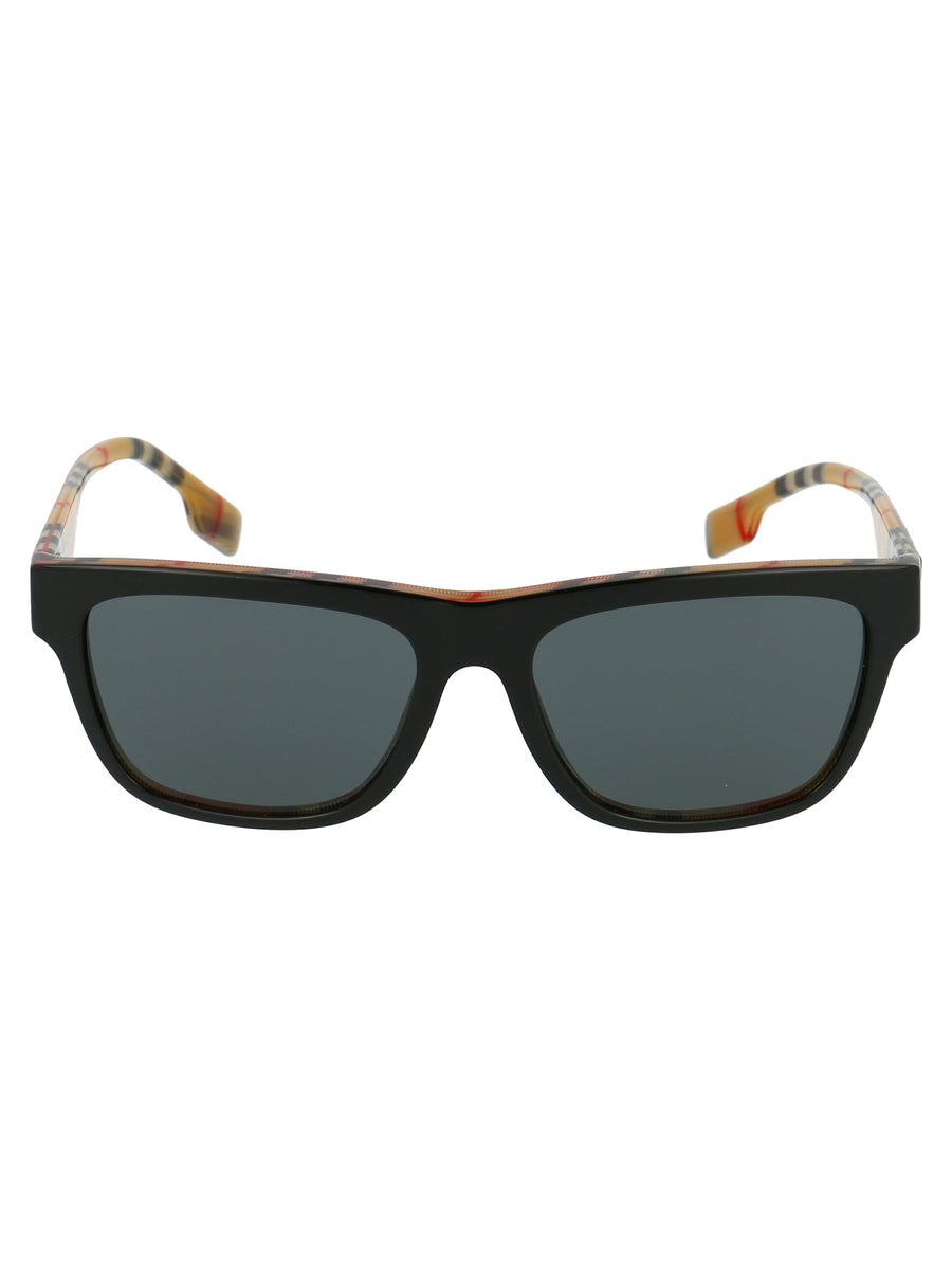 Burberry 0be4293 Vintage Check Acetate Sunglasses — Black
