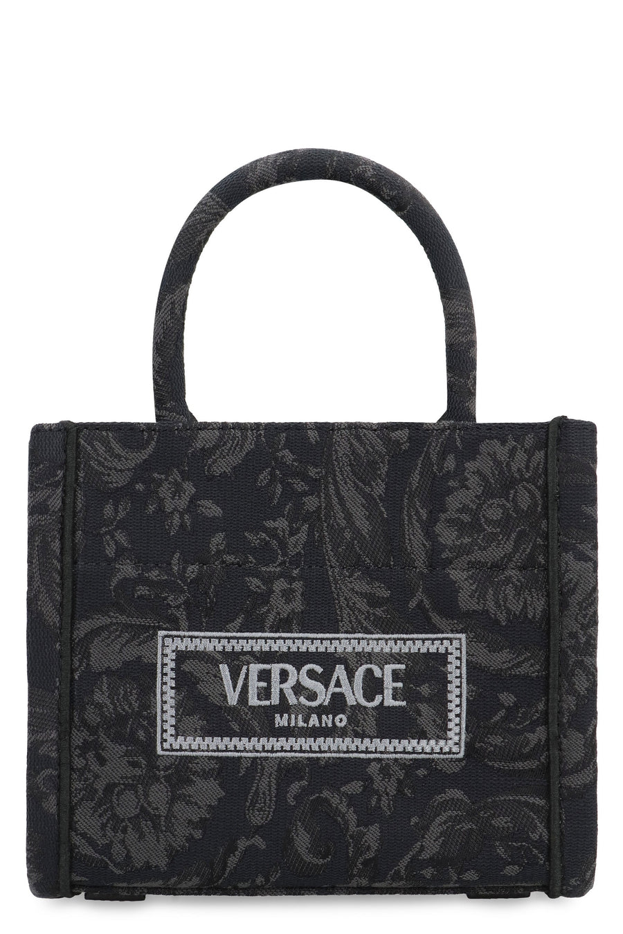 Versace Athena Top Handle Bag — Black Polyamide