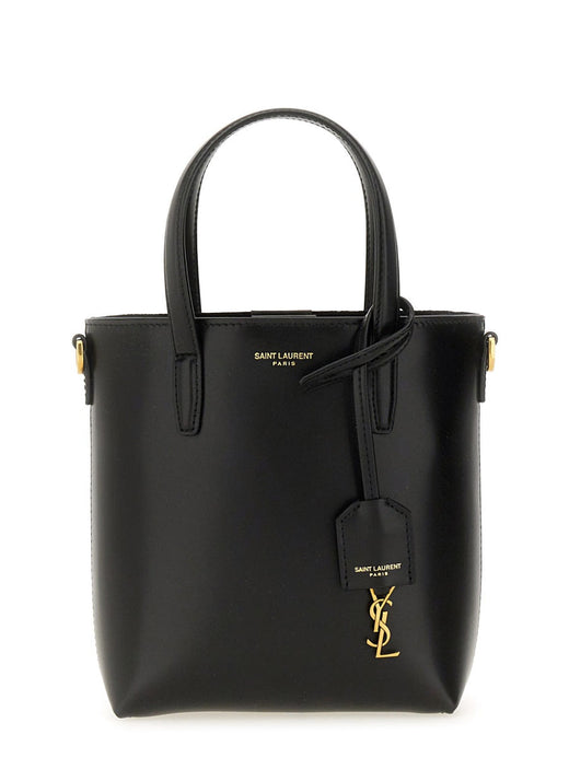Saint Laurent Toy Shopping Mini Bag — Black Calfskin
