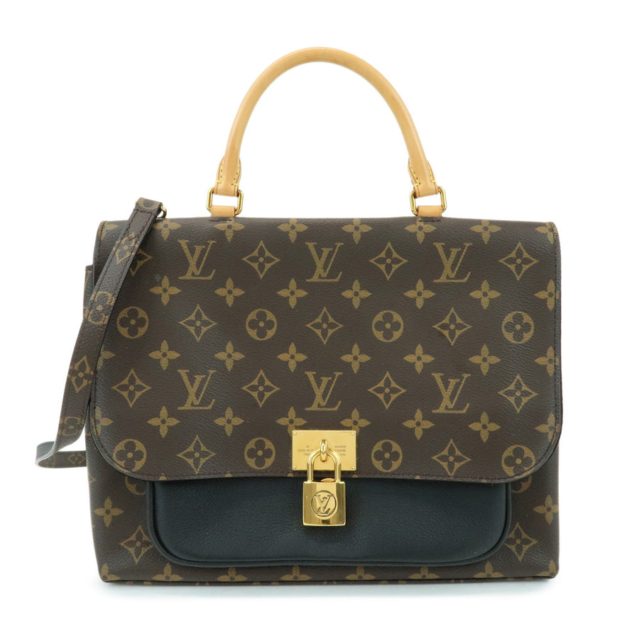 Louis Vuitton Marignan Monogram Canvas With Leather Brown Bag