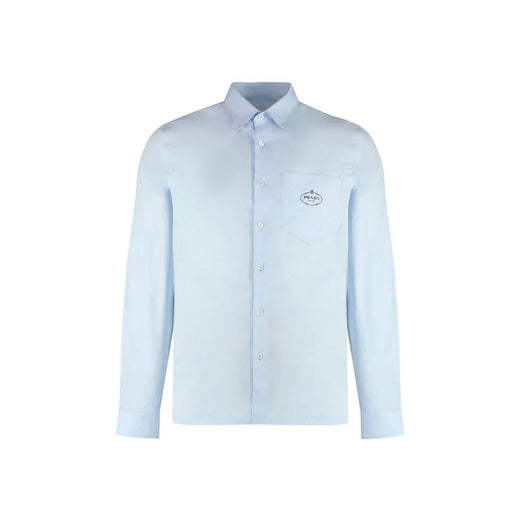 Blue Cotton Dress Shirt