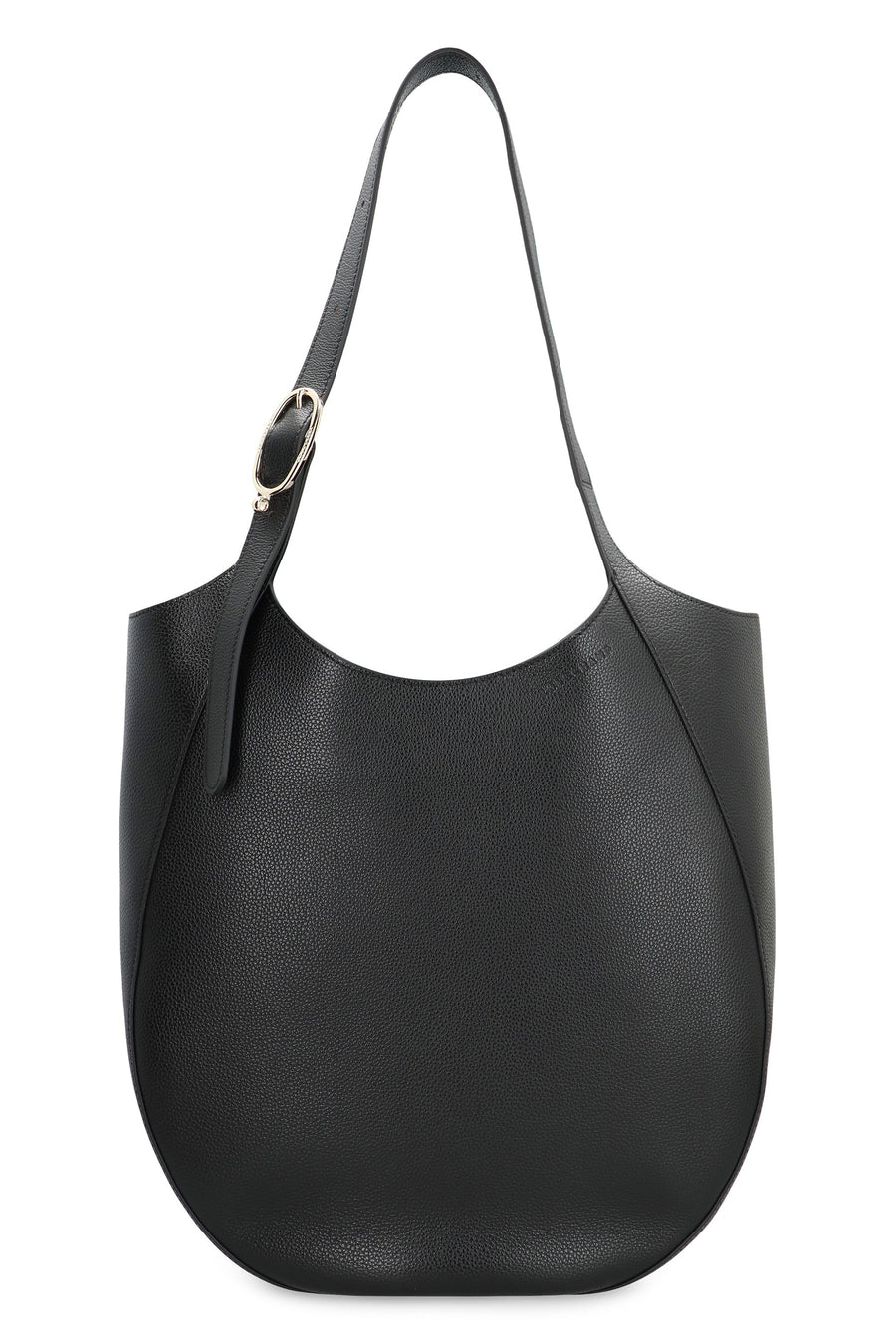 Longchamp Le Foulonné Shoulder Bag — Black Cowhide