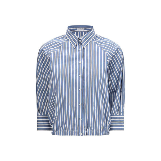 Blue Cotton Pattern Shirt
