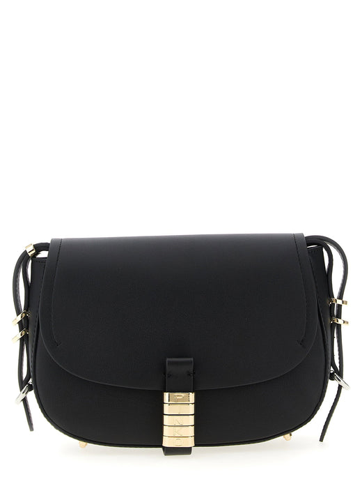 Pinko Calfskin Leather Crossbody Bag — Black