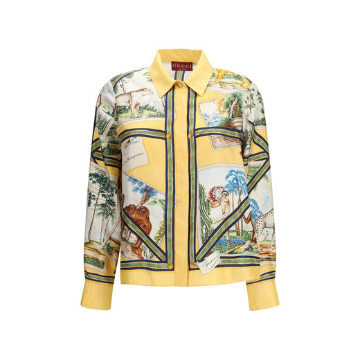 Bicolor Silk Pattern Shirt