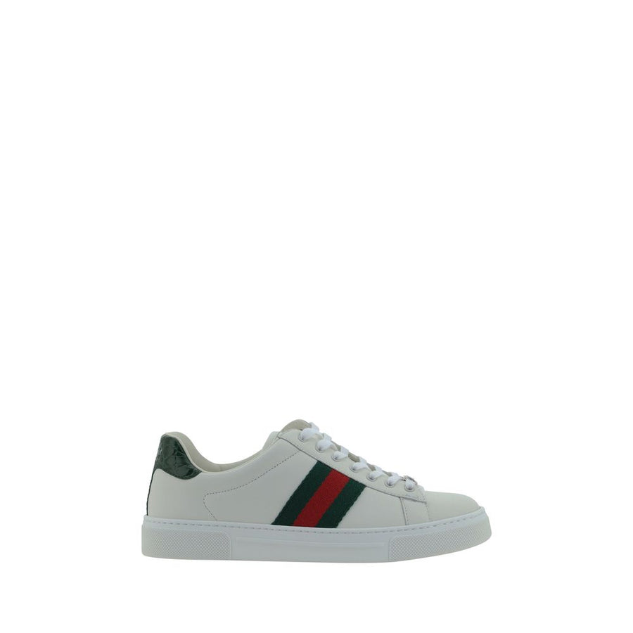 White Calf Leather Bos Taurus Low Top Sneakers