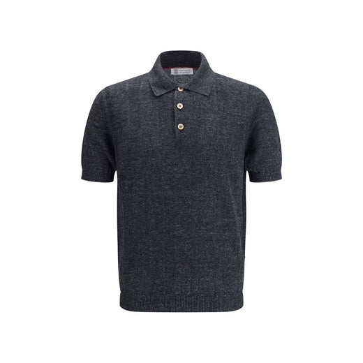 Gray Cotton Polo Shirt