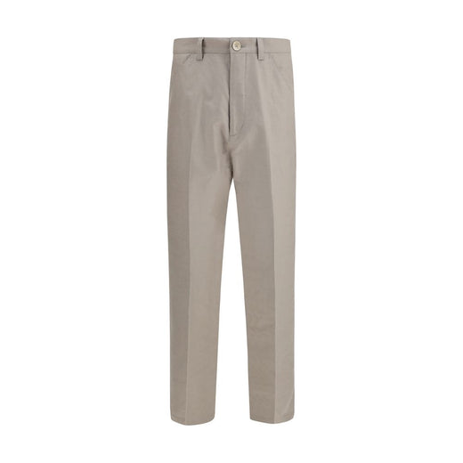 Beige Cotton Dress Pants
