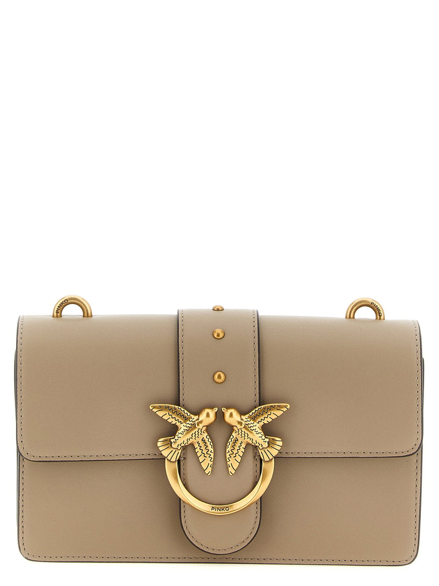 Pinko Shoulder Bag — Beige Fine Silky Leather