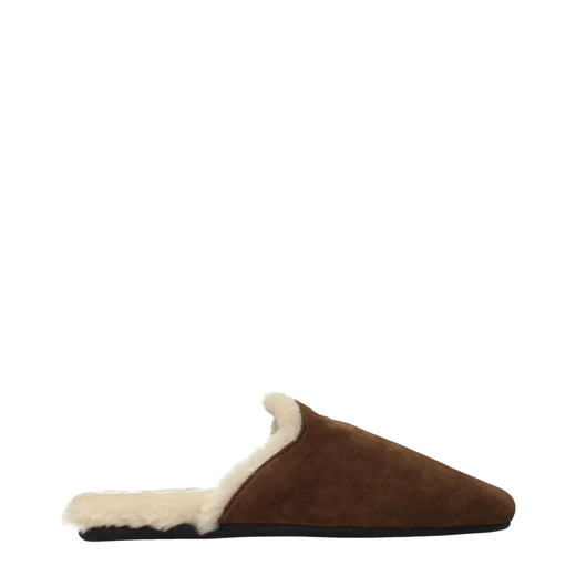 Brown Leather Slippers