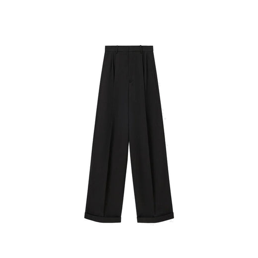Black Cotton Casual Pants