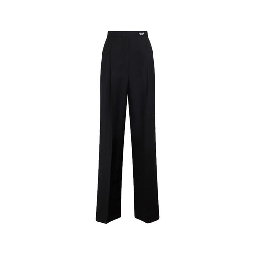 Black Mohair Casual Pants