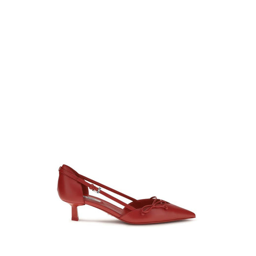 Red Goatskin High Heel Pumps